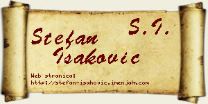 Stefan Isaković vizit kartica